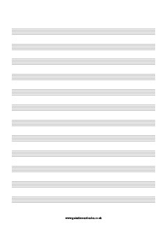 Cliff Smith Guitar Lessons, thumbnail and link for free blank paper, 12-stave no-clef