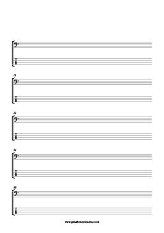 Cliff Smith Guitar Lessons, thumbnail and link for free blank bass-TAB-stave paper