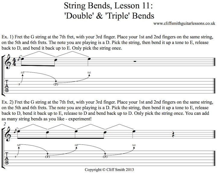 How to do double and triple string bends