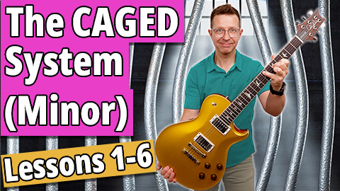 CAGED system minor lessons 1-6