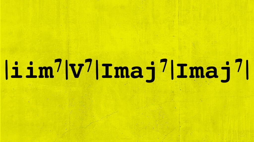 Major ii V I chord chart for CSGL - Cliff Smith Guitar Lessons